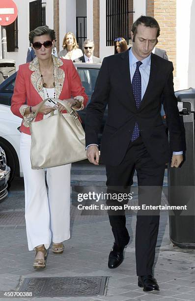 Maria Zurita and Alfonso Zurita attend First Communion of Bruno Gomez Acebo and Barbara Cano's son on June 14, 2014 in Madrid, Spain.