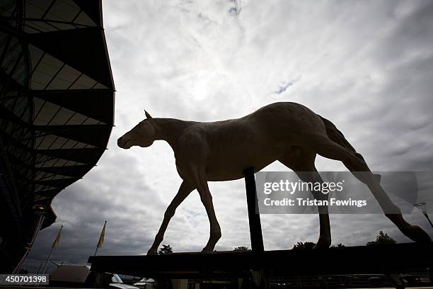 The finishing touches are added ahead of Royal Ascot 2014 at Ascot Racecourse on June 16, 2014 in Ascot, England.