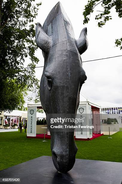 The finishing touches are added ahead of Royal Ascot 2014 at Ascot Racecourse on June 16, 2014 in Ascot, England.