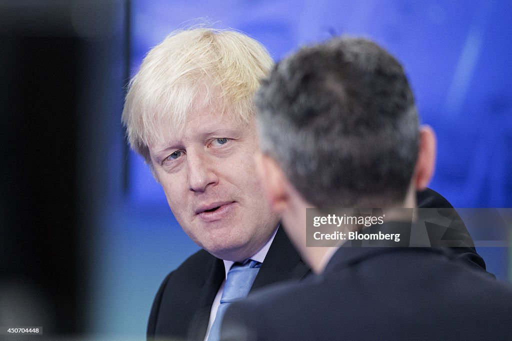 Former New York Mayor Michael Bloomberg And Mayor Of London Boris Johnson Interview