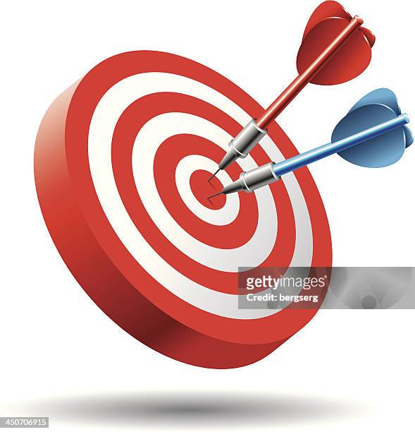 hitting target (business concept) - dart stock illustrations