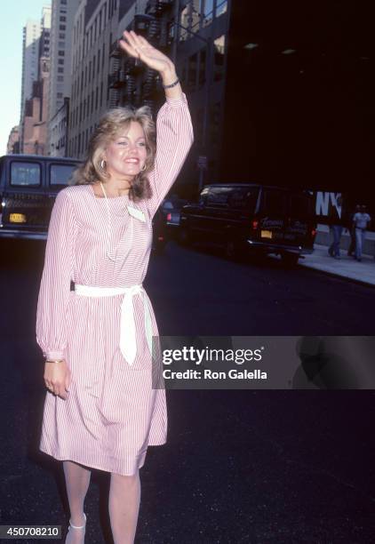 Miss USA 1983 Julie Hayek attends the Maybelline-Miss Universe Press Luncheon: Meet Miss Universe 1983 Lorraine Downes, Miss USA 1983 Julie Hayek and...