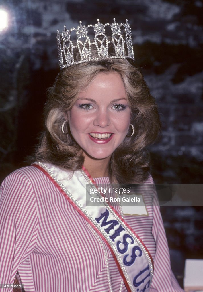 Maybelline-Miss Universe Press Luncheon: Meet Miss Universe 1983 Lorraine Downes, Miss USA 1983 Julie Hayek and Miss Teen USA 1983 Ruth Zakarian