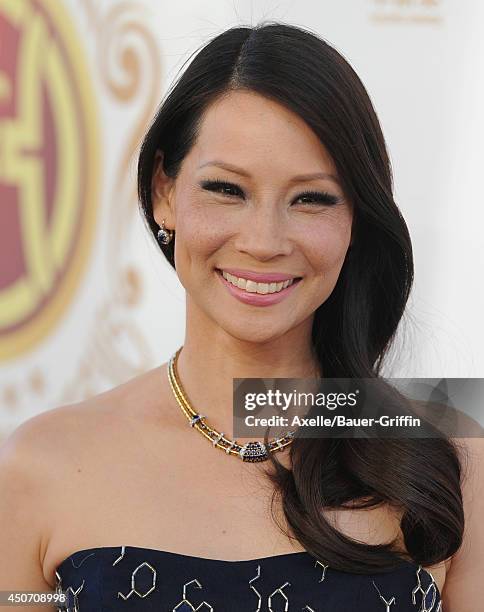 Actress Lucy Liu arrives at the 2014 Huading Film Awards at The Montalban on June 1, 2014 in Hollywood, California.