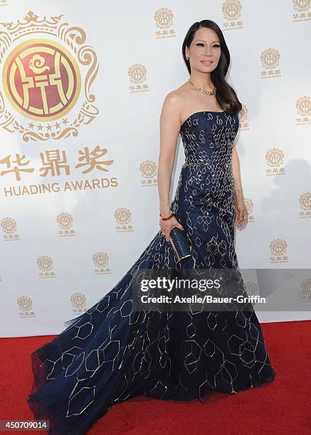 Actress Lucy Liu arrives at the 2014 Huading Film Awards at The Montalban on June 1, 2014 in Hollywood, California.