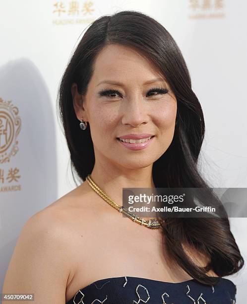 Actress Lucy Liu arrives at the 2014 Huading Film Awards at The Montalban on June 1, 2014 in Hollywood, California.