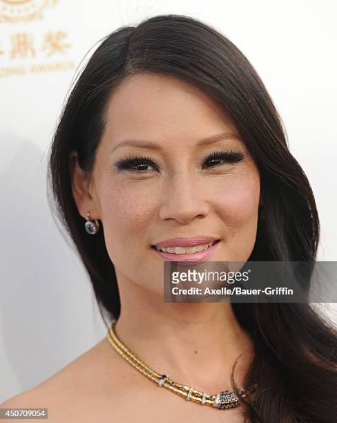 Actress Lucy Liu arrives at the 2014 Huading Film Awards at The Montalban on June 1, 2014 in Hollywood, California.