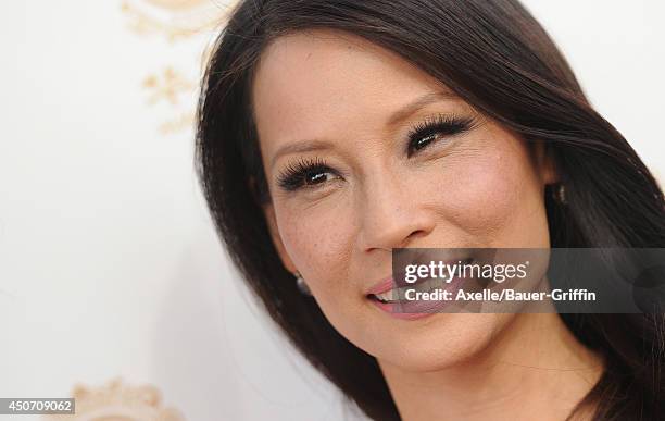 Actress Lucy Liu arrives at the 2014 Huading Film Awards at The Montalban on June 1, 2014 in Hollywood, California.