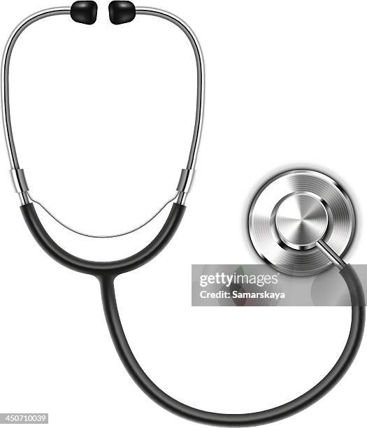 illustration of medical stethoscope - phonendoscope stock illustrations