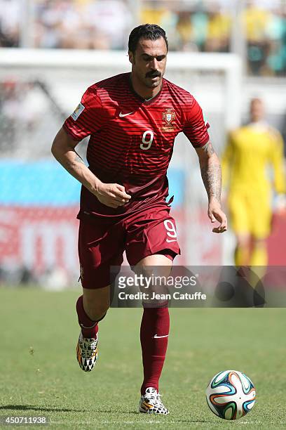 Hugo Almeida of Portugal in action during the 2014 FIFA World Cup Brazil Group G match between Germany and Portugal at Arena Fonte Nova on June 16,...
