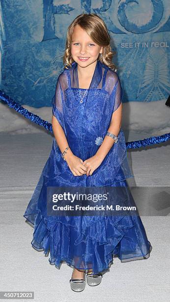 Actress Livvy Stubenrach attends the Premiere of Walt Disney Animation Studios' "Frozen" at the El Capitan Theatre on November 19, 2013 in Hollywood,...