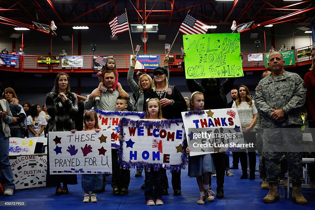 Soliders From Army's 3rd Brigade Return Home From Afghanistan To Fort Knox