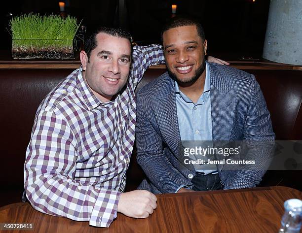 President and founder of Berk Communications Ron Berkowitz and New York Yankee Robinson Cano attend the Tequila Baron Launch Party at Butter...