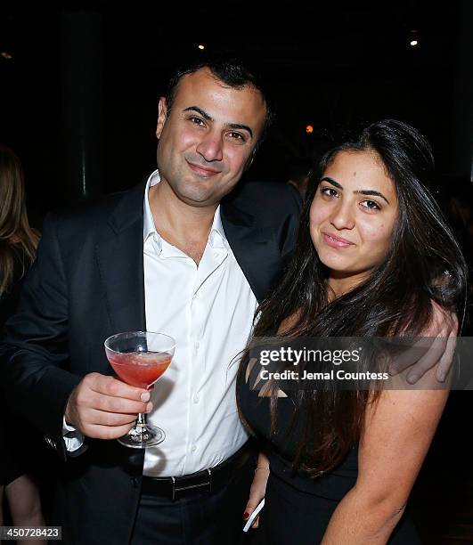 Samual Khaimoff and Michelle Khaimoff of Tequila Baron at the Tequila Baron Launch Party at Butter Restaurant on November 19, 2013 in New York City.