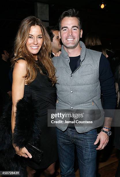 Media personality Kelly Bensimon and Andrew Freesmeier attend the Tequila Baron Launch Party at Butter Restaurant on November 19, 2013 in New York...