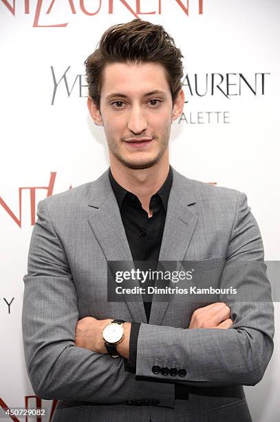 Actor Pierre Niney attends The Weinstein Company's "Yves Saint Laurent" premiere hosted by Yves Saint Laurent Couture Palette & The Cinema Society at...
