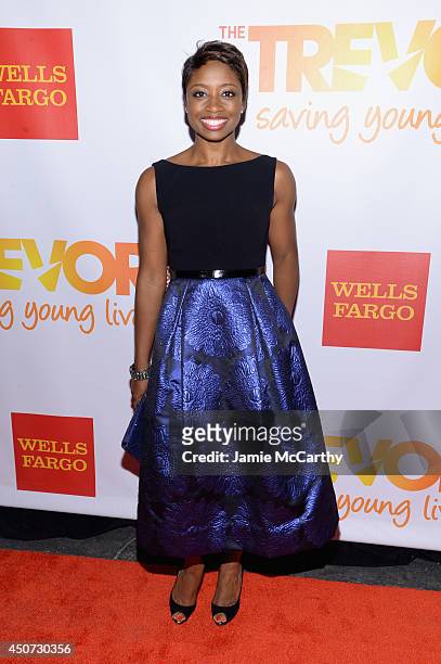 Actress, singer Montego Glover attends the Trevor Project's 2014 "TrevorLIVE NY" Event at the Marriott Marquis Hotel on June 16, 2014 in New York...