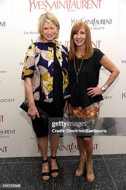 Martha Stewart and Nicole Miller attend The Weinstein Company's "Yves Saint Laurent" premiere hosted by Yves Saint Laurent Couture Palette & The...
