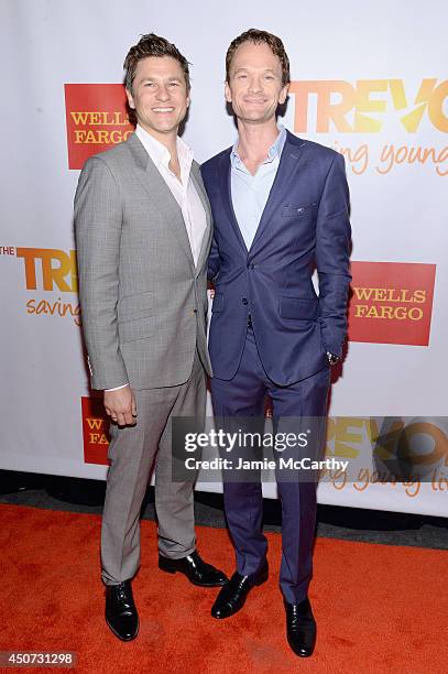 David Burtka and Neil Patrick Harris attend the Trevor Project's 2014 "TrevorLIVE NY" Event at the Marriott Marquis Hotel on June 16, 2014 in New...