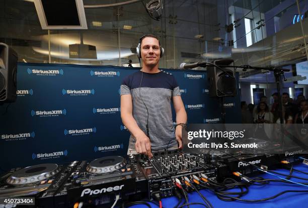 Tiesto Performs On SiriusXM's 'Electric Aquarium' Series On Tiesto's Club Life Radio on June 16, 2014 in New York City.