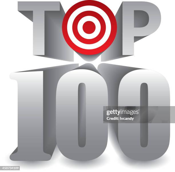 top 100 - number 100 stock illustrations