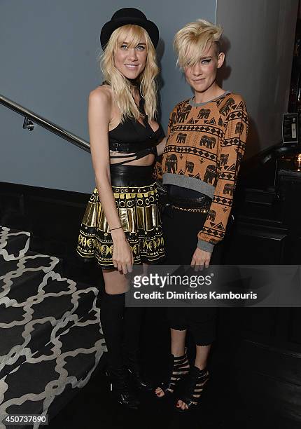 Miriam Nervo and Olivia Nervo attend attends The Weinstein Company's "Yves Saint Laurent" premiere after party hosted by Yves Saint Laurent Couture...