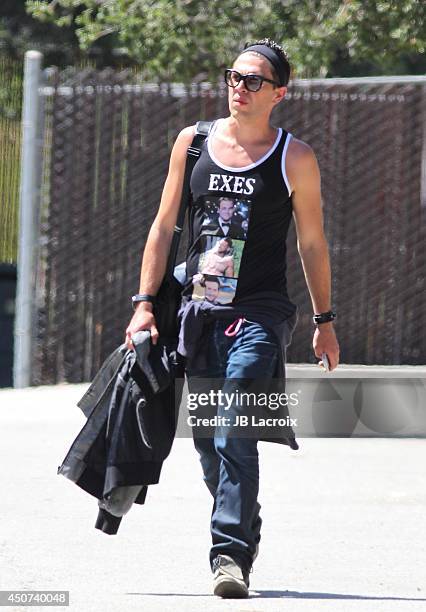 Vitalii Sediuk is seen fulfilling his community service on June 16, 2014 in Los Angeles, California.