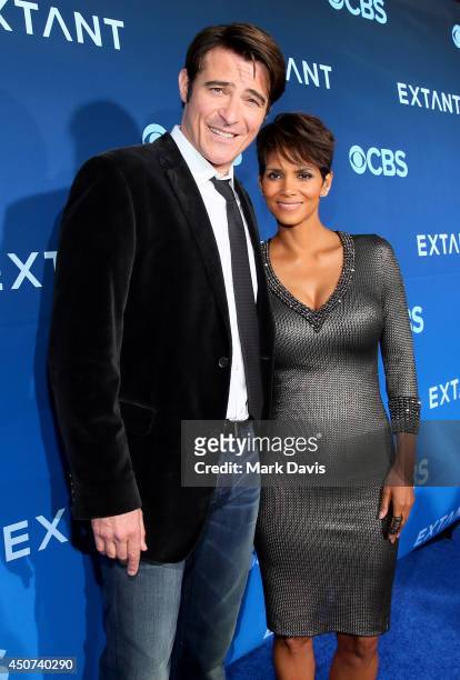 Actors Goran Visnjic and Halle Berry attend Premiere Of CBS Television Studios & Amblin Television's "Extant" at California Science Center on June...