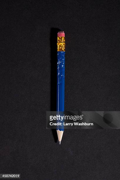 a pencil with a chewed up end - chewed ストックフォトと画像