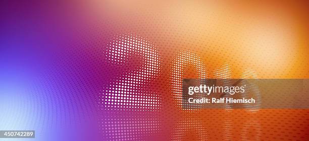 spotted 2016 against a multicolored gradient background - 3d numbers perspective stock illustrations