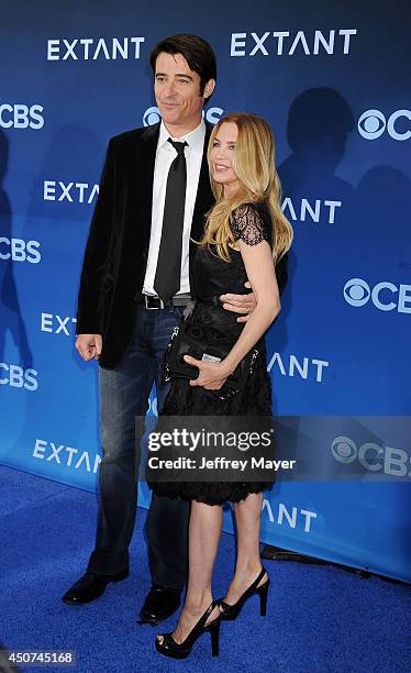 Actor Goran Visnjic and Ivana Vrdoljak attend the Premiere Of CBS Films' 'Extant' at California Science Center on June 16, 2014 in Los Angeles,...
