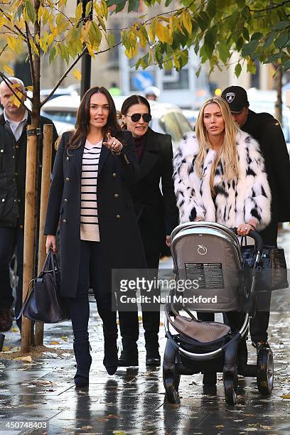 Tamara Ecclestone, Slavica Ecclestone and Petra Ecclestone seen walking to Harrods on November 20, 2013 in London, England.