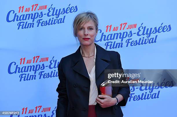 Karin Viard attends the On A Failli Etre Amies Paris Premiere during Day 6 of the Champs Elysees Film Festival on June 16, 2014 in Paris, France.