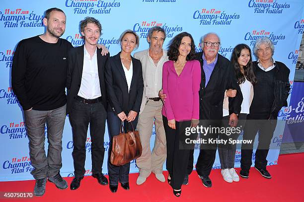 Fred Testot, Swann Arlaud, Anne-Sophie Lapix, Gerard Lanvin, Gisele Tsobanian, Jean Becker, guest and Daniel Guichard attend the Bon Retablissement!...