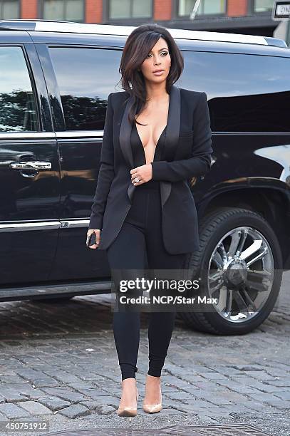 Kim Kardashian is seen on June 16, 2014 in New York City.
