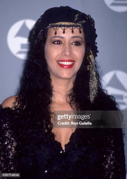 Singer Ofra Haza attends the 35th Annual Grammy Awards on February 24, 1993 at the Shrine Auditorium in Los Angeles, California.