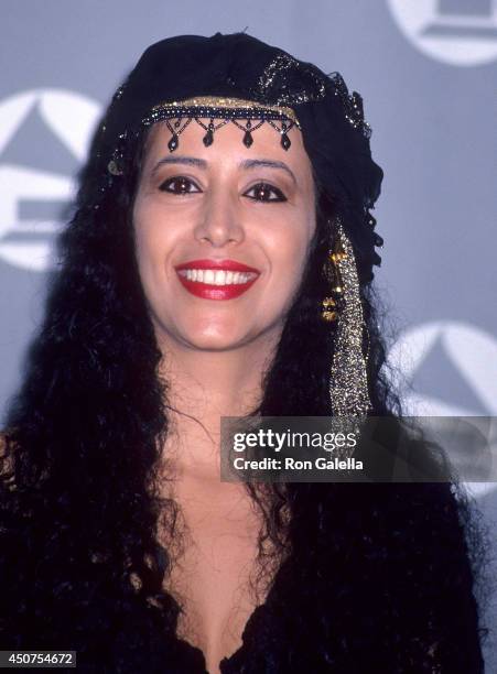 Singer Ofra Haza attends the 35th Annual Grammy Awards on February 24, 1993 at the Shrine Auditorium in Los Angeles, California.