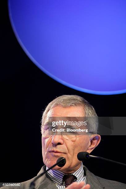 Gerard Mestrallet, chief executive officer of GDF Suez, speaks at the annual symposium of the Union Francaise de L'Electicite in Paris, France, on...