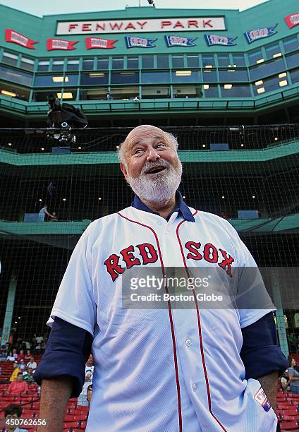 Actor and Director Rob Reiner is pictured before he throws out a ceremonial first pitch before the June 16, 2014 game. The Red Sox hosted the...