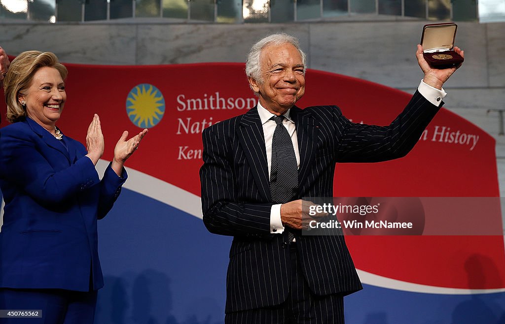 Jeh Johnson And Hillary Clinton Attend Naturalization Ceremony In DC
