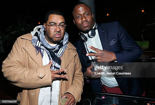 Teddy Ted and DJ M.O.S attend the Tequila Baron Launch Party at Butter Restaurant on November 19, 2013 in New York City.