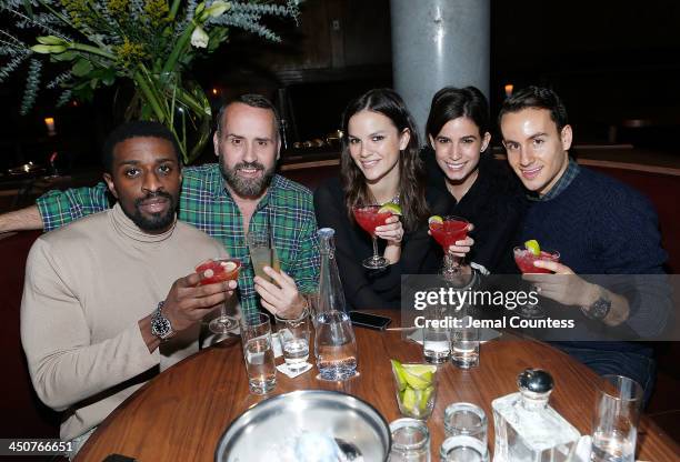Naeem Delbridge, Scott Buccheid, Allie Rizzo, Sara Molinaro and Marc Troisi attend at the Tequila Baron Launch Party at Butter Restaurant on November...