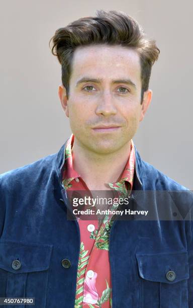 Nick Grimshaw attends the Burberry Prorsum show during the London Collections: Men SS15 on June 17, 2014 in London, England.