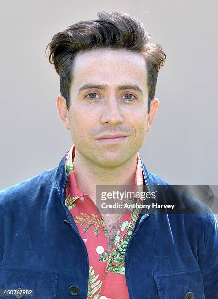 Nick Grimshaw attends the Burberry Prorsum show during the London Collections: Men SS15 on June 17, 2014 in London, England.