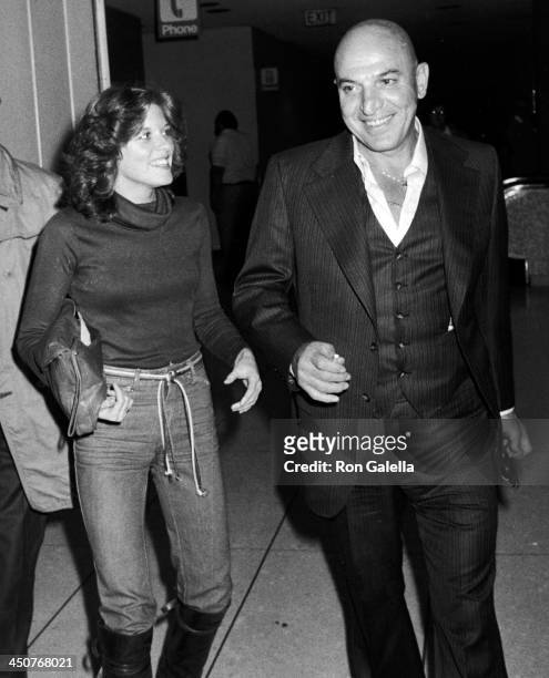 Telly Savalas and Julie Hovland sighted on March 3, 1978 at the Los Angeles International Airport in Los Angeles, California.