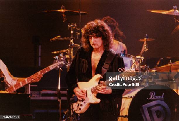 Ritchie Blackmore of Deep Purple performs on stage at Brixton Academy, on November 8th, 1993 in London, England.