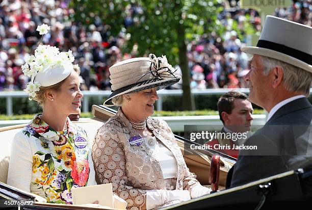 Serena, Viscountess Linley and guests attend day one of Royal Ascot at Ascot Racecourse on June 17, 2014 in Ascot, England.