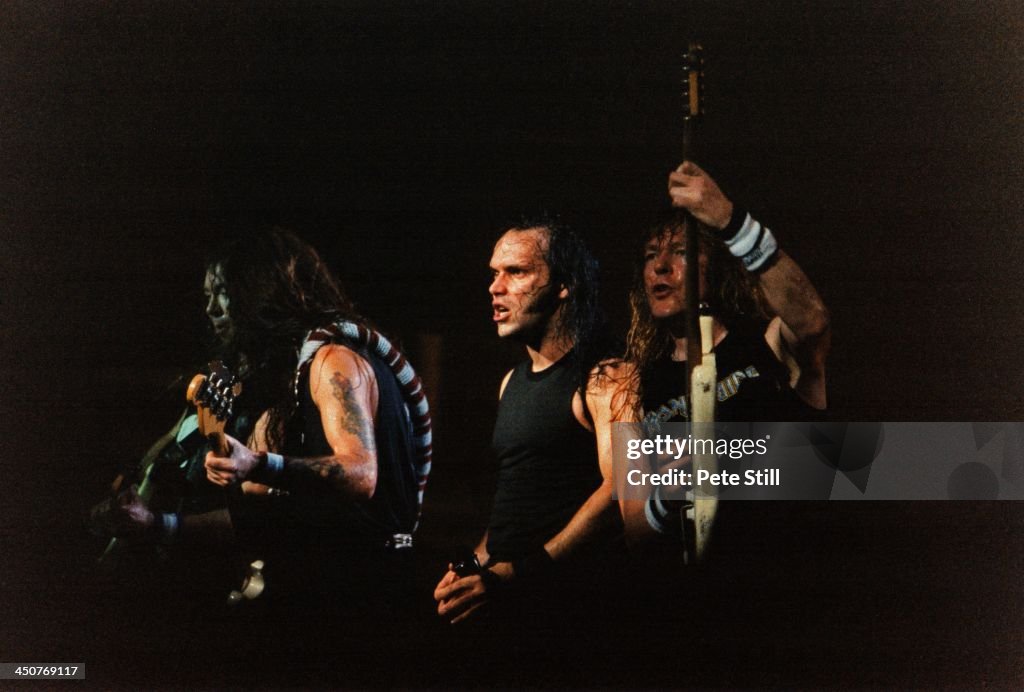 Iron Maiden Perform At Brixton Academy In 1995