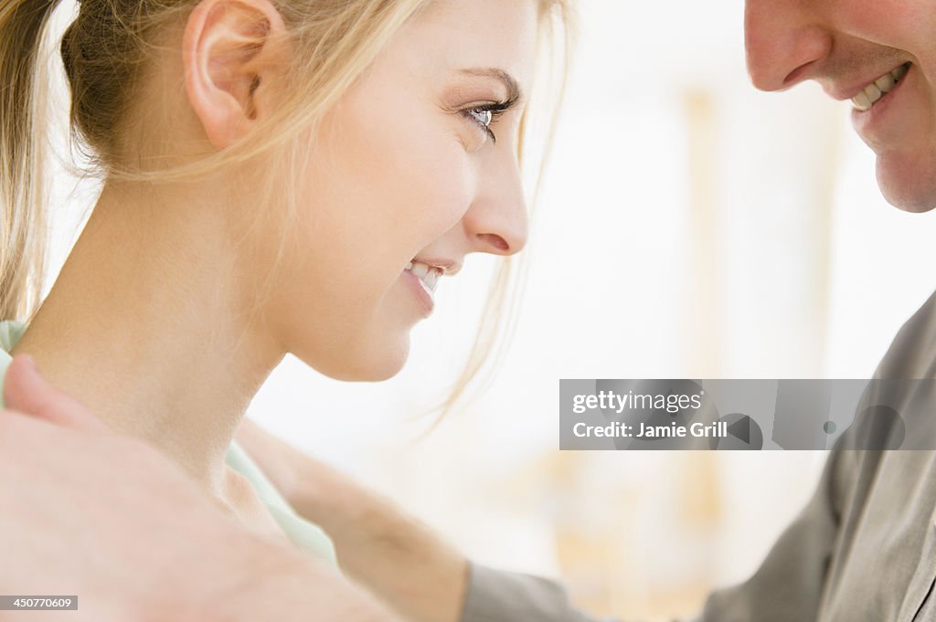 Close-up of couple in love