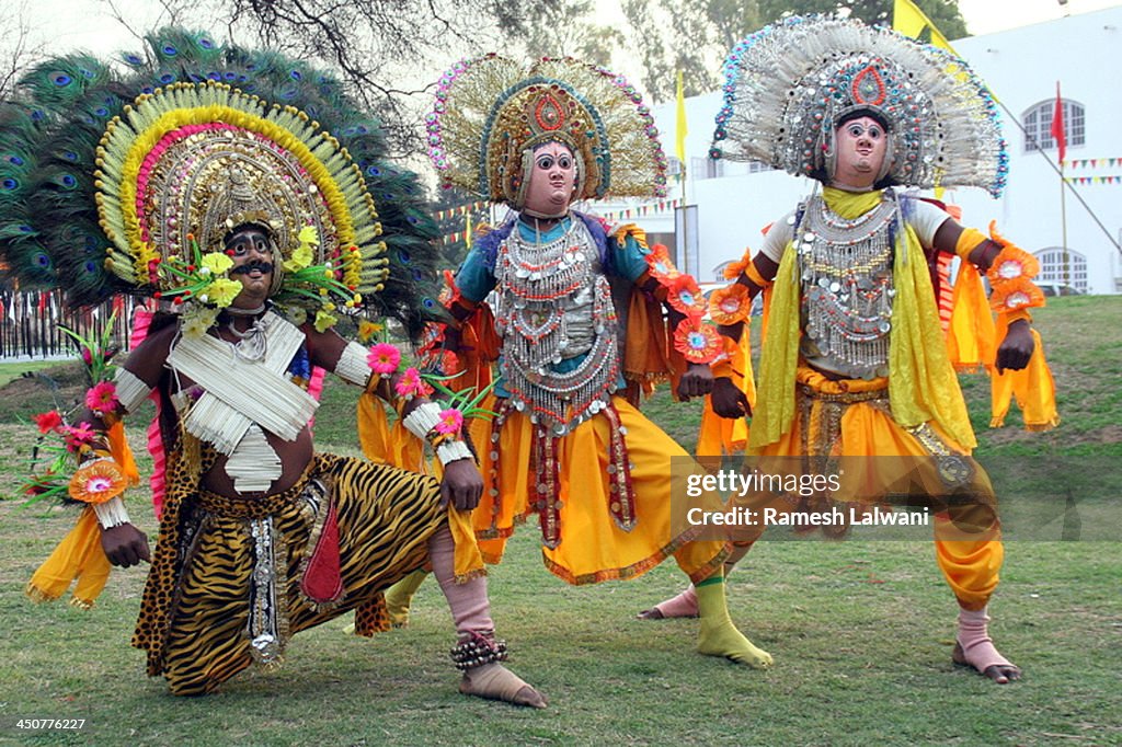 Chhau dancers